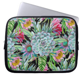 Capa Para Notebook Jardim tropical suculento