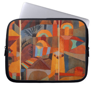 Capa Para Notebook Jardins do Templo de Klee, Abstrato Colorida