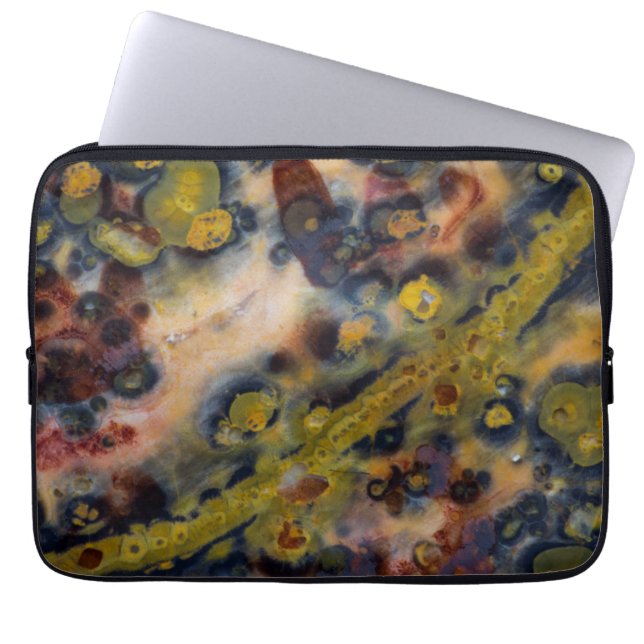 Capa Para Notebook Jasper Oceano close-up abstrato (Frente)
