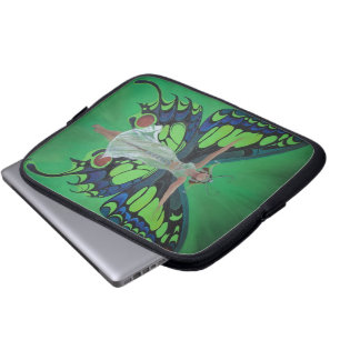 Capa Para Notebook Jazz Age Showgirl Flapper Vestindo Asas Borboletas