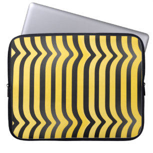 Capa Para Notebook Jazzy Cute Black e Yellow Striped Bumblebee