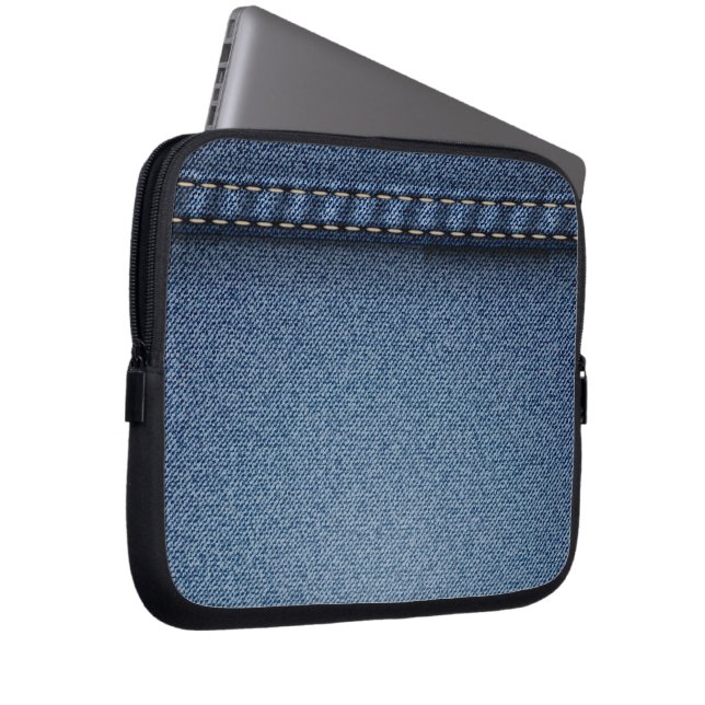 Capa Para Notebook Jeans Denim (Frente Esquerda)