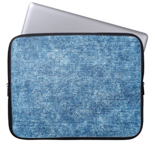 Capa Para Notebook Jeans em azul de lavagem ácida. Fundo de Denim, t
