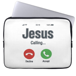 Capa Para Notebook Jesus Chamando Design de Camiseta Cristã para Tela