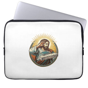 Capa Para Notebook Jesus Derrubou o Rosto do Telefone no Concreto Pla