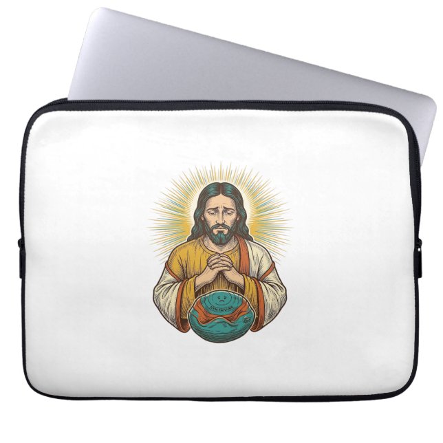 Capa Para Notebook Jesus desapontado Bola de Exercícios Desinflada Fa (Frente)