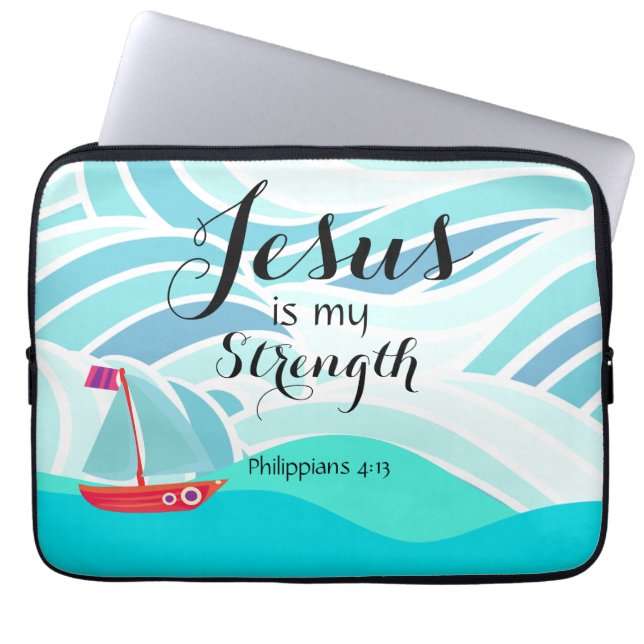Capa Para Notebook Jesus é minha Força (Frente)