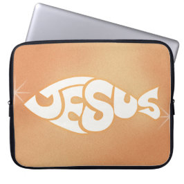 Capa Para Notebook "Jesus" em forma de peixe Presente de Pastor Crist