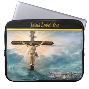 Capa Para Notebook Jesus enforcado numa crucificação cristã