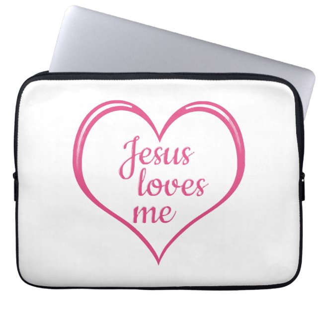 Capa Para Notebook JESUS ME AMA no Coração (Frente)