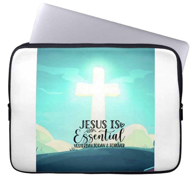 Capa Para Notebook Jesus moderno é a bolsa de Eletrônicos essenciais (Frente)