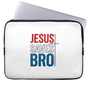 Capa Para Notebook Jesus Salva Irmão Tipografia Cristã Camiseta Desig