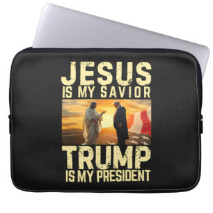 Capa Para Notebook Jesus Trump - Jesus É Meu Senhor Salvador
