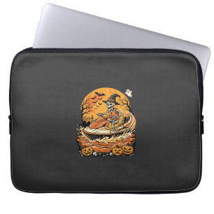Capa Para Notebook Jet Ski Halloween Esqueleto Bruxa Abóbora Design_1