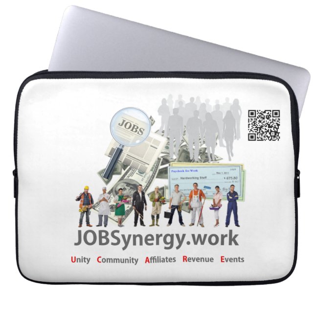 Capa Para Notebook JOBSynergy - Bolsa de laptop 13 pol (Frente)
