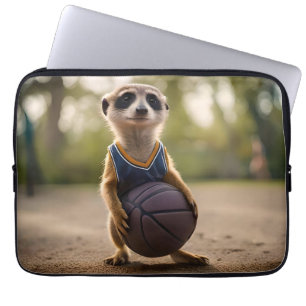 Capa Para Notebook Jogador de Basquete Meerkat Júnior,