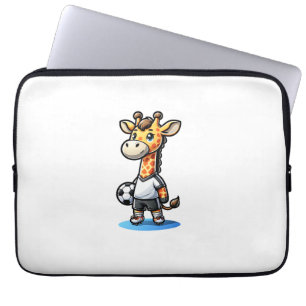 Capa Para Notebook Jogador de futebol girafa bonito.
