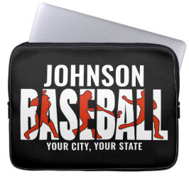 Capa Para Notebook Jogador de Jogo de NOMES ADD da Equipe de Baseball