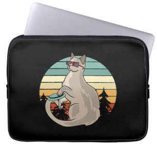 Capa Para Notebook Jogador de presentes de gato engraçado no cesto de