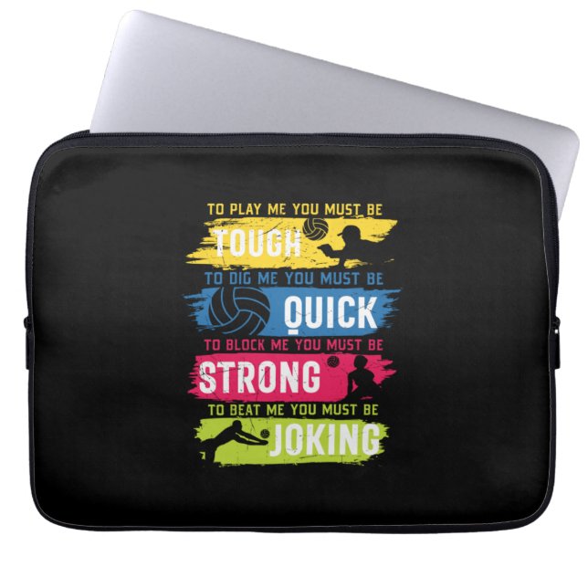 Capa Para Notebook Jogador de Voleibol | Forte e Rápido (Frente)