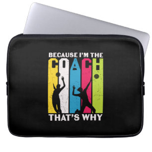 Capa Para Notebook Jogador de Voleibol Porque Sou O Treinador
