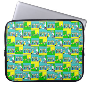 Capa Para Notebook Jogadores de futebol e ventiladores