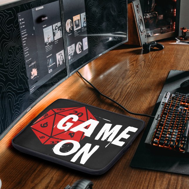 Capa Para Notebook Jogo Ativado | Dado Divertido Preto e Vermelho de  (Criador carregado)