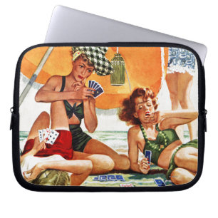 Capa Para Notebook Jogo de Cartão na Praia por Alex Ross