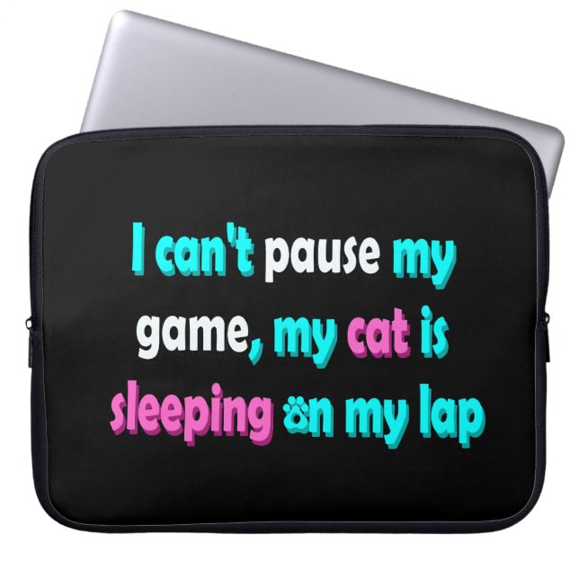 Capa Para Notebook Jogos Divertidos de Gato (Frente)