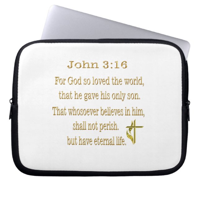 Capa Para Notebook John 3:16 itens (Frente)