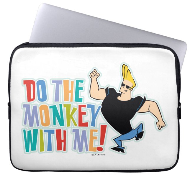 Capa Para Notebook Johnny Bravo - Faça O Macaco Comigo! (Frente)