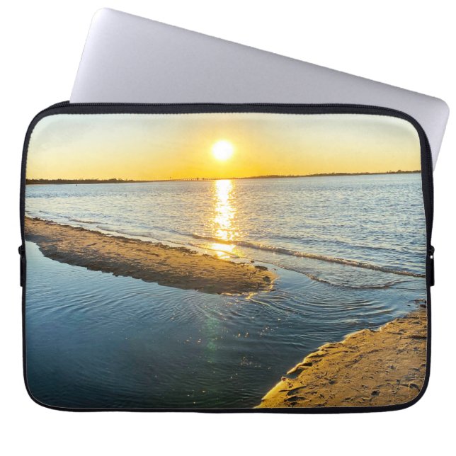 Capa Para Notebook Jones Beach Sunset Beach NY Impressão bolsa de lap (Frente)