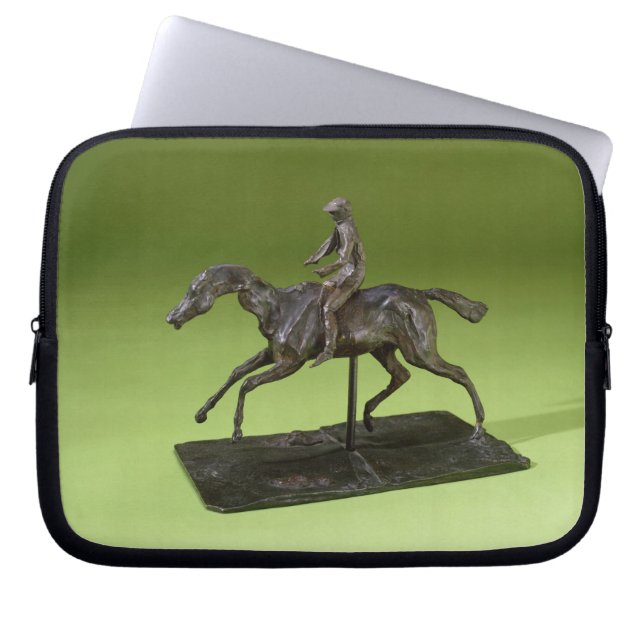 Capa Para Notebook Jóquei em um cavalo (bronze) (Frente)