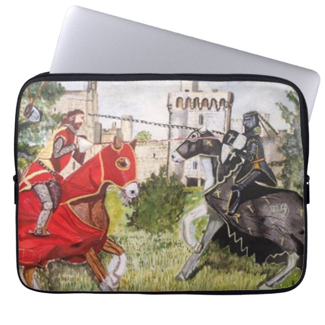 Capa Para Notebook Joust Medieval em frente ao Castelo (Frente)