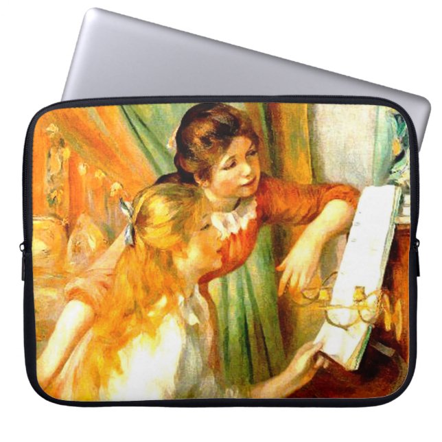 Capa Para Notebook Jovens garotas na Bolsa de laptop do Piano (Frente)