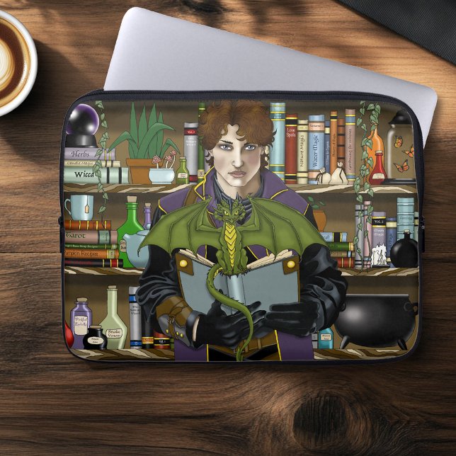 Capa Para Notebook Jovens Livros da Biblioteca de Fantasia do Mago Dr (Criador carregado)
