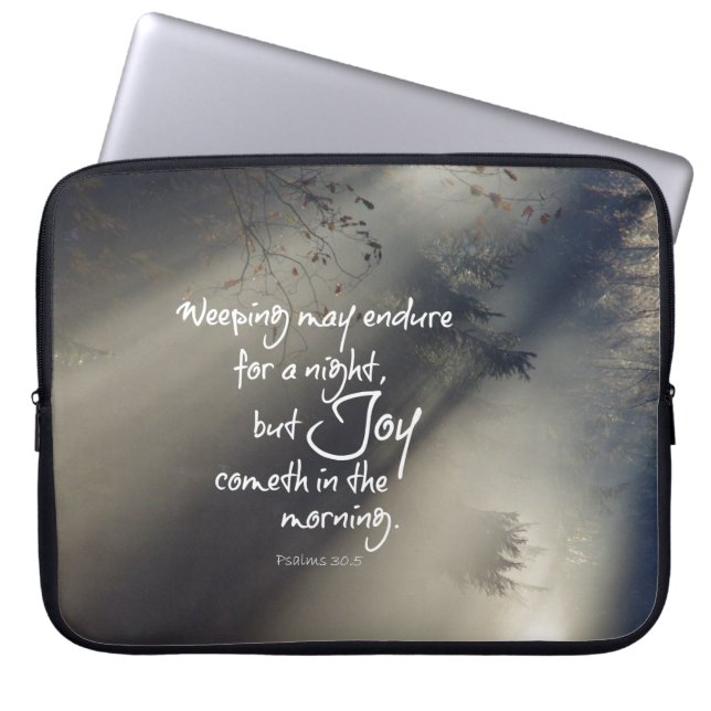 Capa Para Notebook Joy na Bíblia da manhã Verse (Frente)