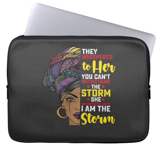 Capa Para Notebook Juneteenth Eu Sou A Tempestade Melanina Menina Neg (Frente)
