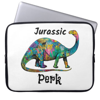 Capa Para Notebook Jurassic Perk Colorido Dinossauro Branco