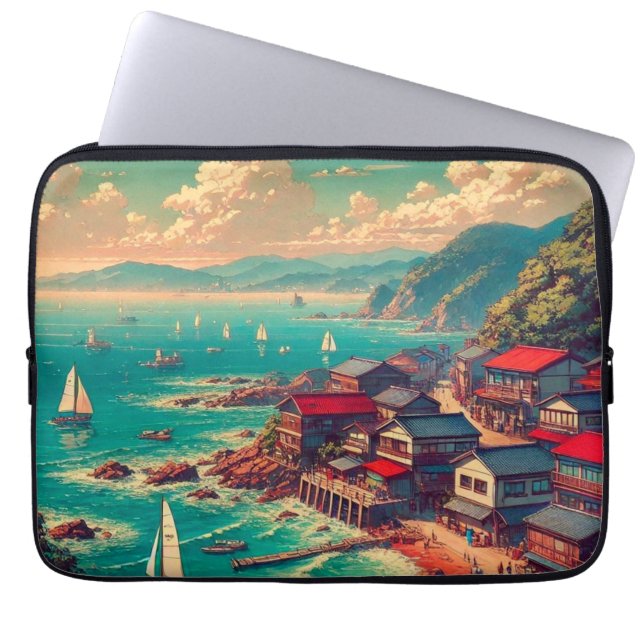 Capa Para Notebook (Kagayaku Umibe) – litoral brilhante (Frente)