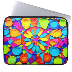 Capa Para Notebook Kaleidoscope Sinfonia Trabalho de arte