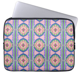 Capa Para Notebook Kaleidoscópio Florido Vibrante: Mandala Rosa e Esm