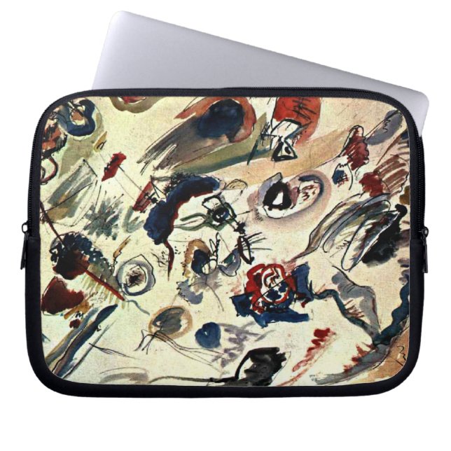 Capa Para Notebook Kandinsky - Primeira Abstrato Watercolor (Frente)