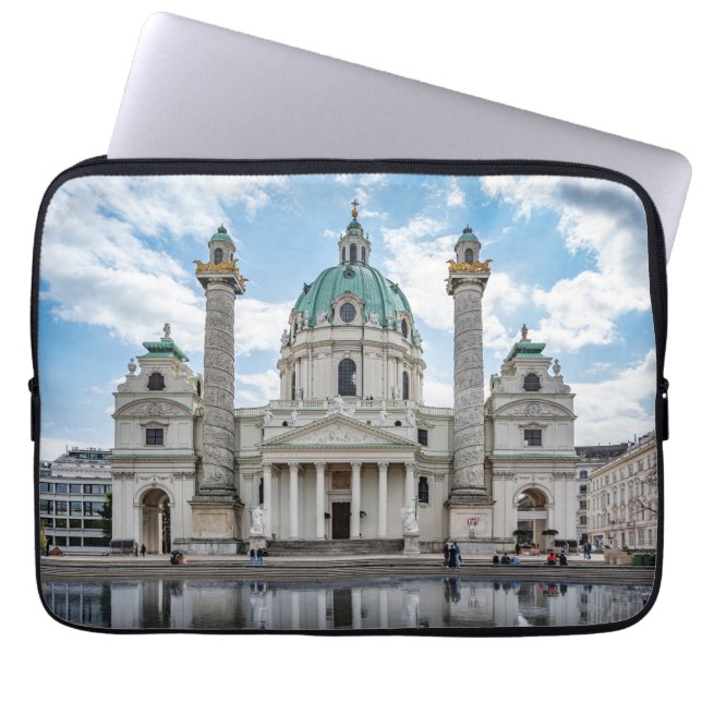 Capa Para Notebook Karlskirche em Viena, Áustria (Frente)