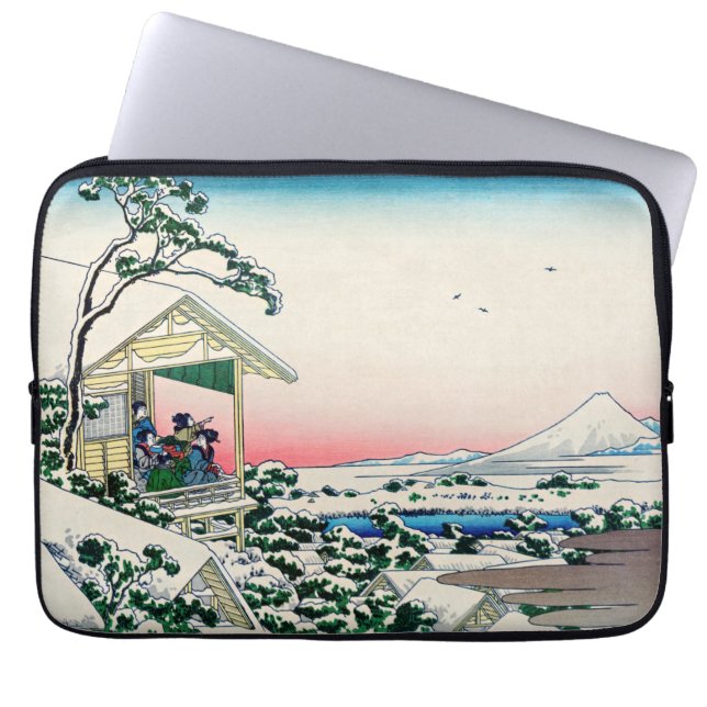 Capa Para Notebook Katsushika Hokusai - Casa de chá em Koishikawa (Frente)