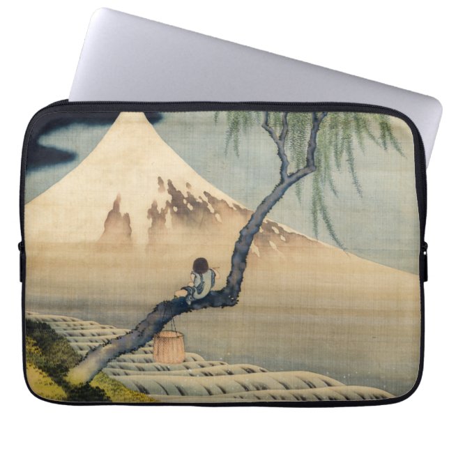 Capa Para Notebook Katsushika Hokusai - Menino Vivendo o Monte Fuji (Frente)