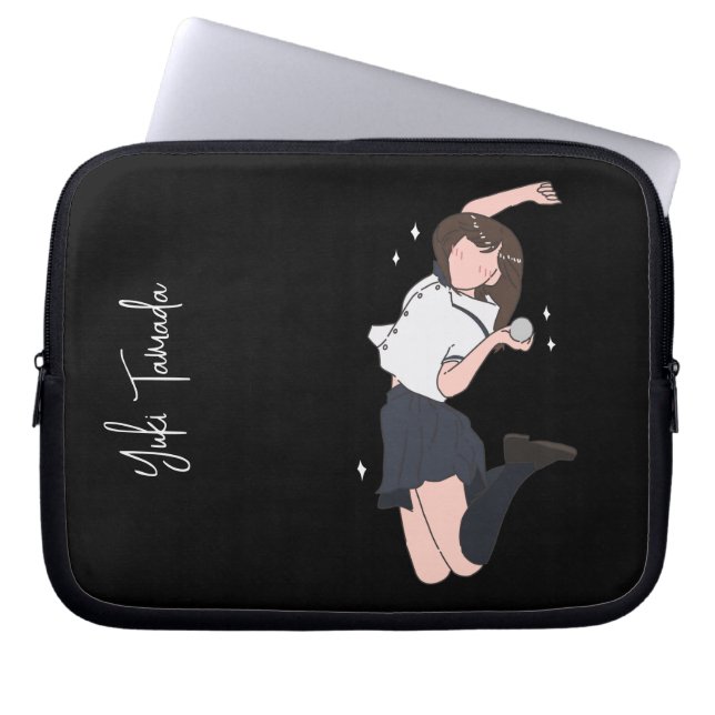Capa Para Notebook Kawai Jumping Girl personalizável (Frente)