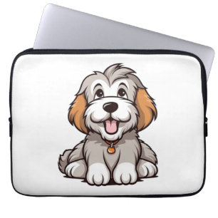 Capa Para Notebook Kawaii Bearded Collie Puppy