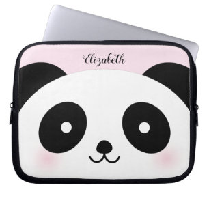 Capa Para Notebook Kawaii Cute Cartoon Panda Bear Nome Personalizado