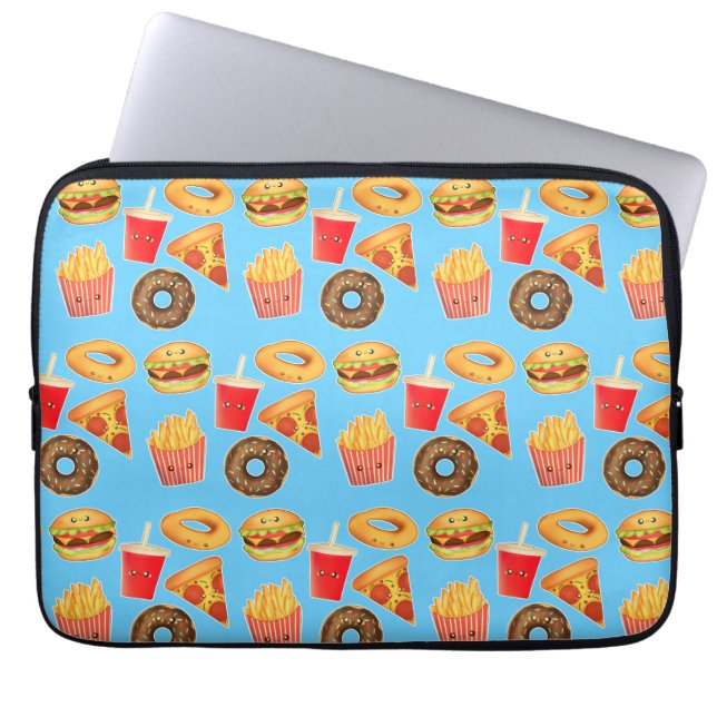 Capa Para Notebook Kawaii Cute Junk Comida (Frente)